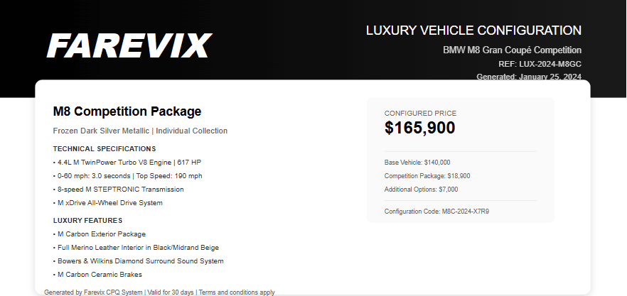 Configuration & Quoting Optimisation